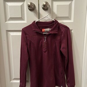 Burgundy Quarter-Zip Pullover